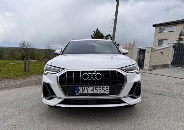 Audi Q3 cena 143000 przebieg: 18542, rok produkcji 2021 z Myślenice małe 781